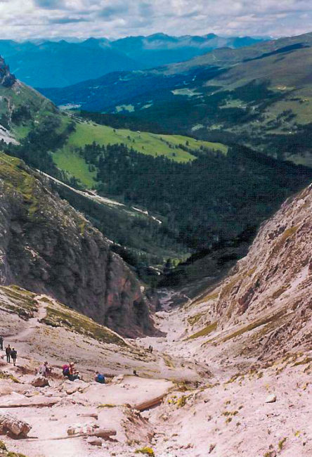 Cesta do sedla Forcola de Putia byla pořádná makačka